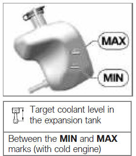 Checking the coolant level