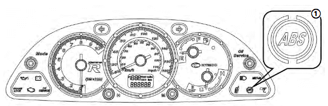 Multifunction meter (for Xciting models equipped with ABS)