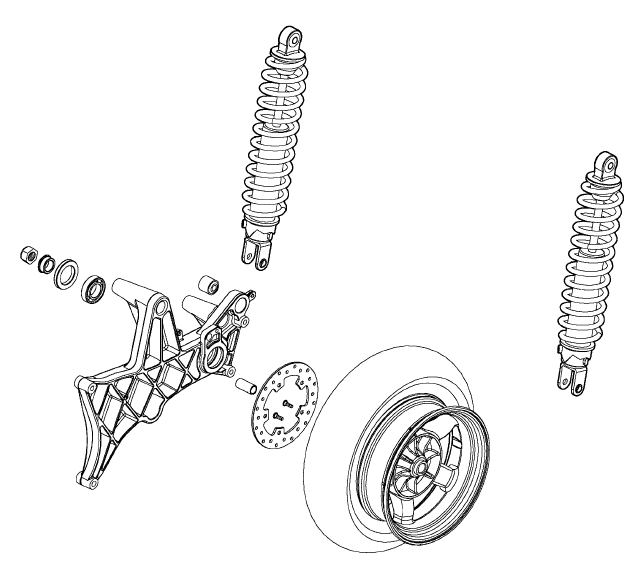 Rear Fork/Rear Wheel/Rear Shock Absorber