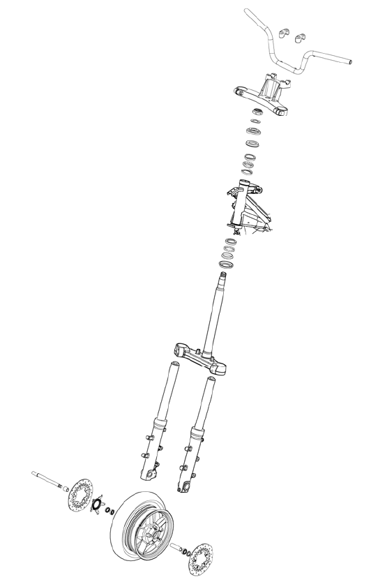 Steering Handlebar/Front Wheel/Front Shock Absorber