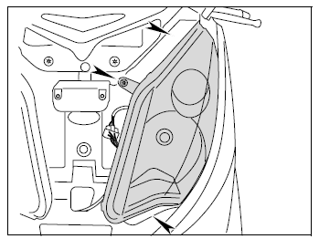 Removal of the headlight bulbs