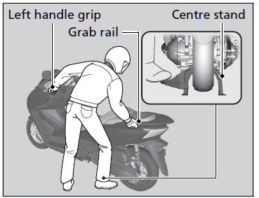 Parking with the Side Stand or Centre Stand